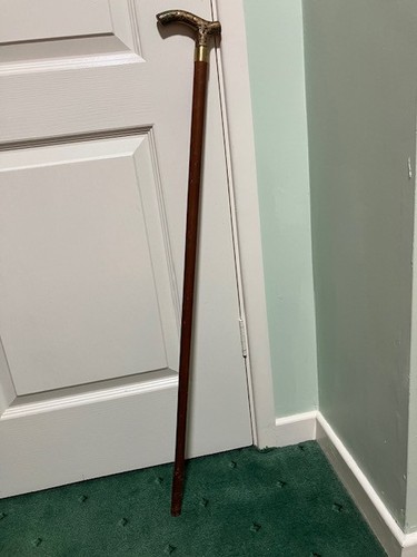 Vintage brass walking - brass, stick
