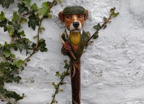 Wooden walking stick hand - wooden,