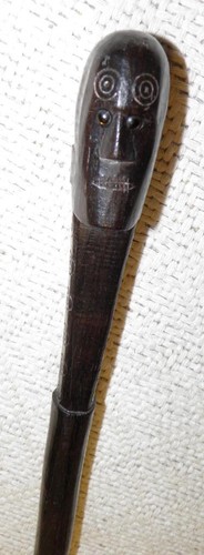 Antique ebony walking stick - ebony,